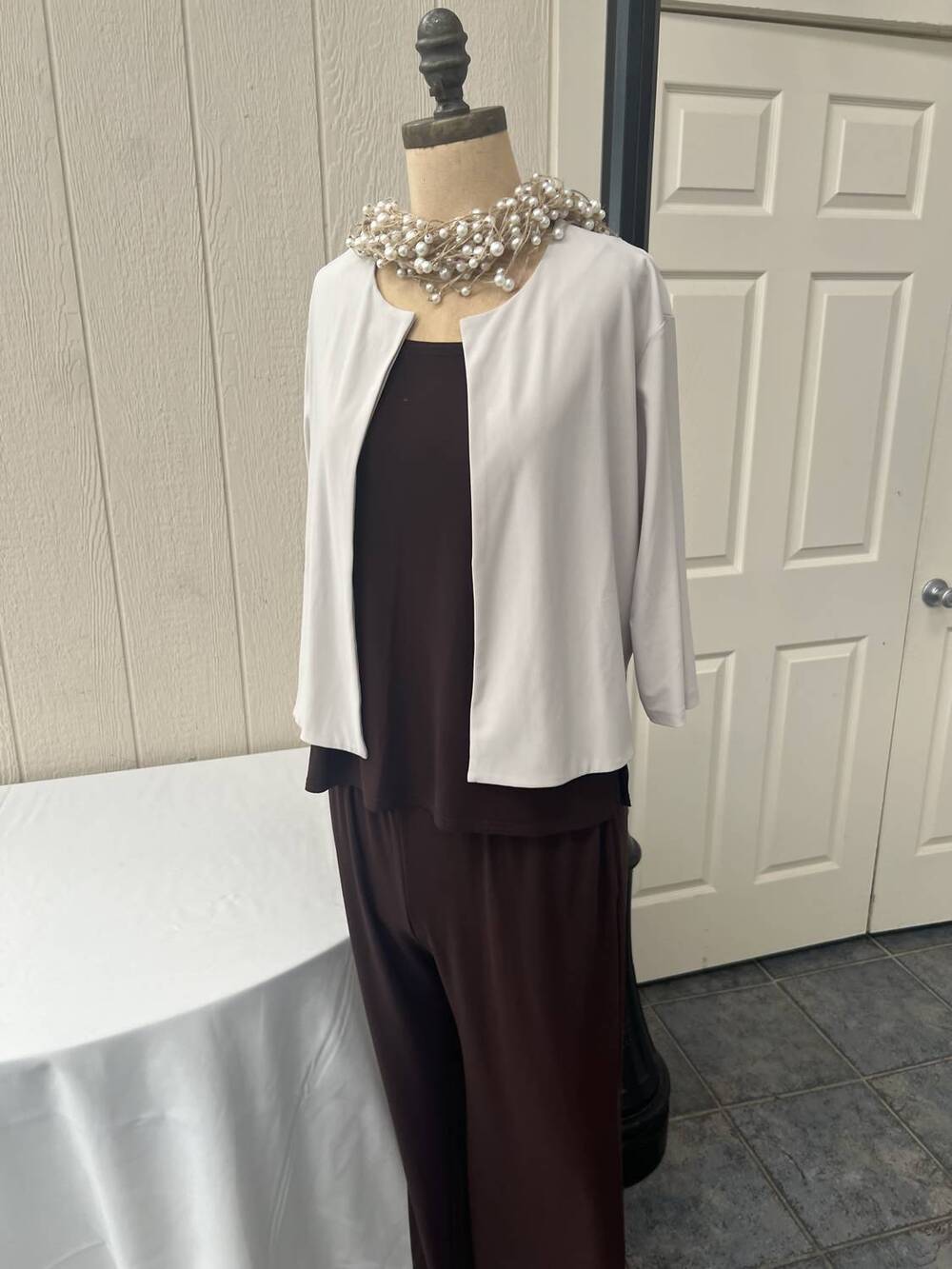 NEW SYMPLI women's classic bolero cardigan in cashew